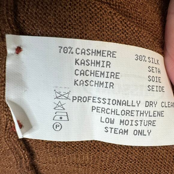 Missoni Italy Cashmere Silk Open Cowl Neck Sweater Lightweight Luxury S - Picture 14 of 14